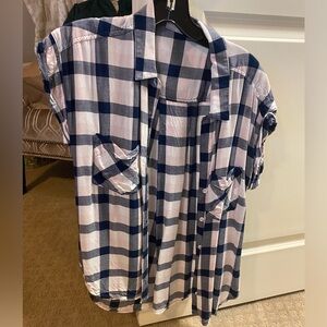 Bella dahl plaid button down